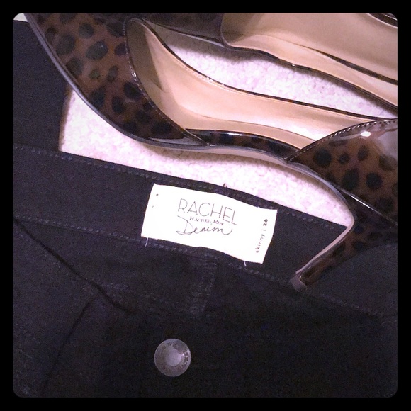 RACHEL ROY Black DENIM skinny jeggings - Picture 3 of 8